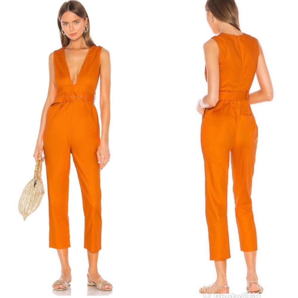 Camila coelho orange jumpsuit